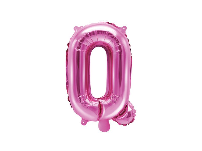 Folie Ballon Letter Q Roze Leeg 35cm van Partydeco koop je bij Partywinkel