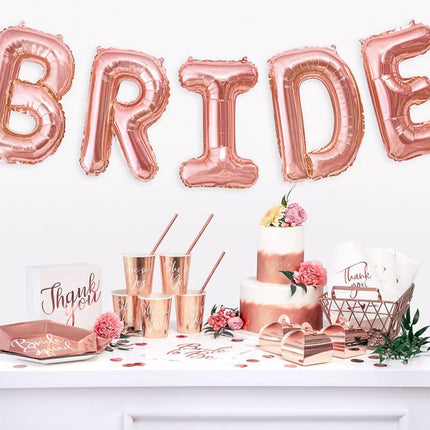 Folie Ballon Letter R Rose Goud Leeg 35cm van Partydeco koop je bij Partywinkel