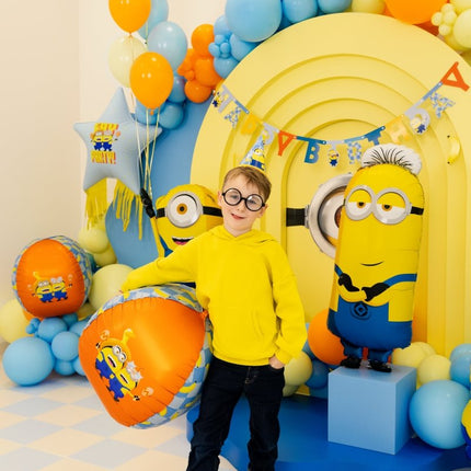 Folie Ballon Minions Tim 1m Leeg van Partydeco koop je bij Partywinkel