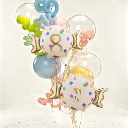Folie Helium Ballon 8 Jaar Snoep 61cm Leeg van Partydeco koop je bij Partywinkel