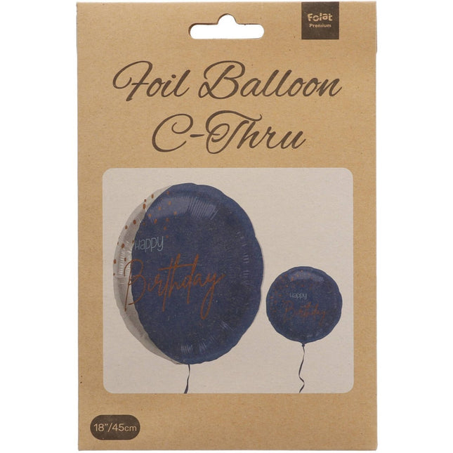 Folieballon Elegant True Blue - 45cm van Folat koop je bij Partywinkel