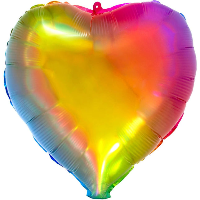 Folieballon Hartvormig Yummy Gummy Rainbow - 45 cm van Folat koop je bij Partywinkel