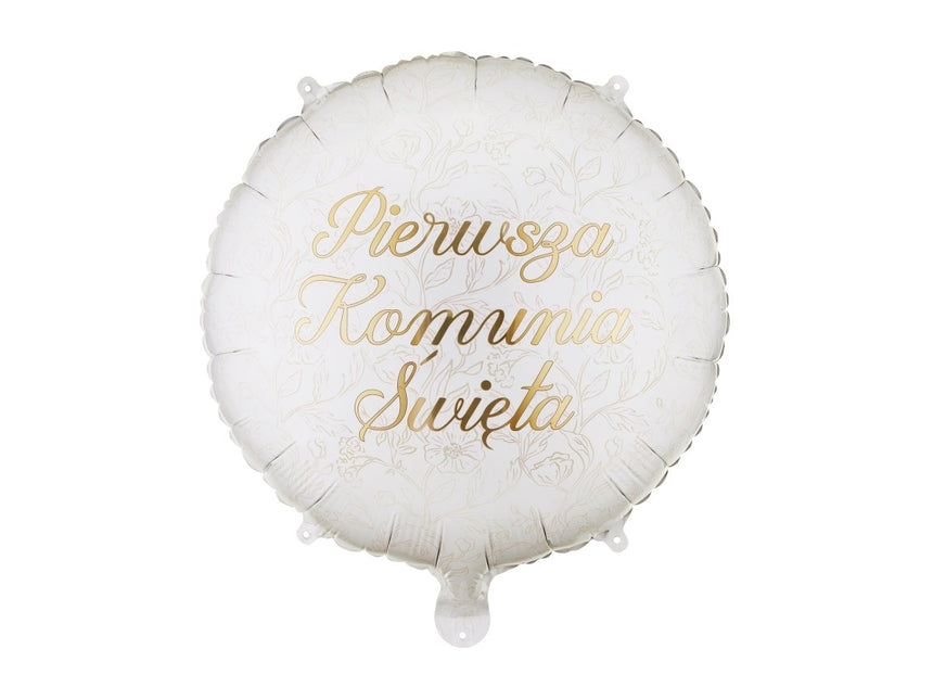 Folieballon, pastille, "Eerste Heilige Communie", 35x35 cm, mix van Partydeco koop je bij Partywinkel