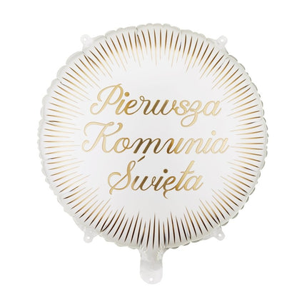 Folieballon, pastille, "Eerste Heilige Communie", 35x35 cm, mix van Partydeco koop je bij Partywinkel