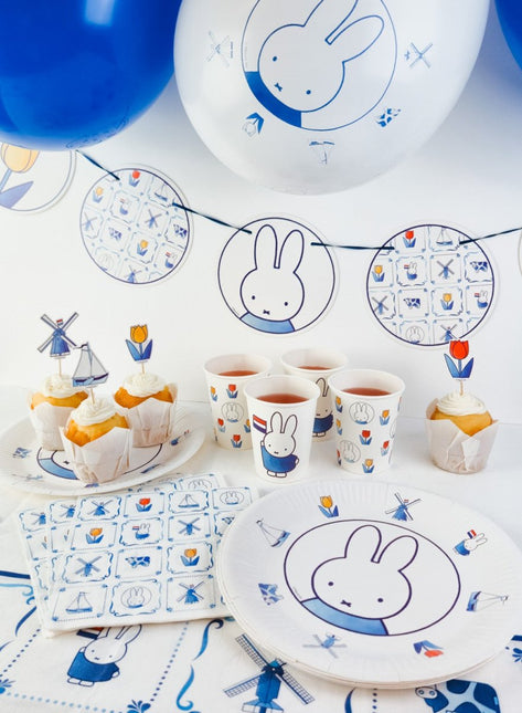 Folieballon ’Welkom Thuis’ Nijntje Delfts Blauw – Ø45 cm van Haza Witbaard koop je bij Partywinkel