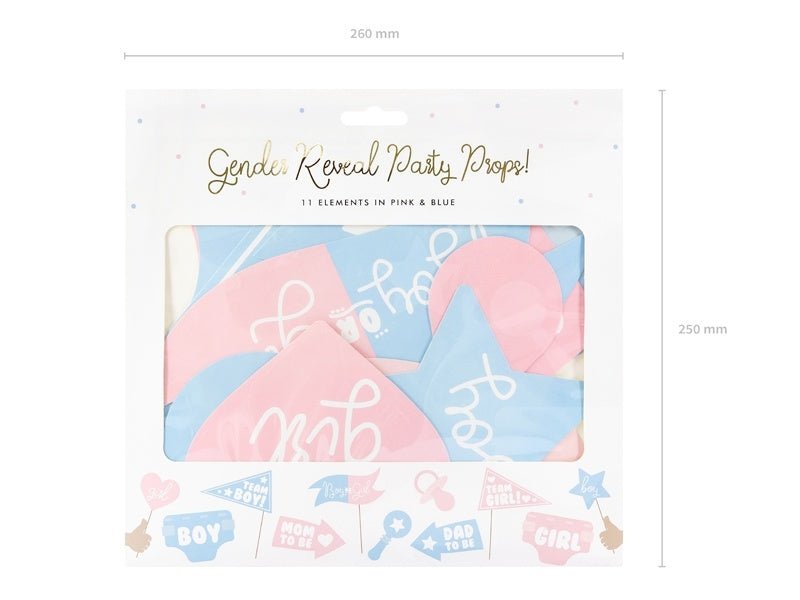 Foto Props Gender Reveal 11st van Partydeco koop je bij Partywinkel