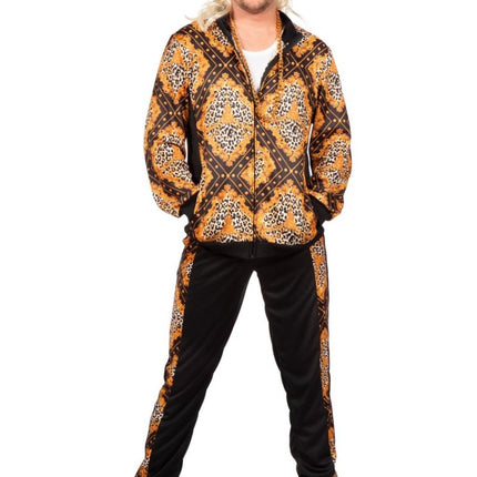 Fout Trainingspak Zwart/Goud Heren van Wilbers & Wilbers koop je bij Partywinkel