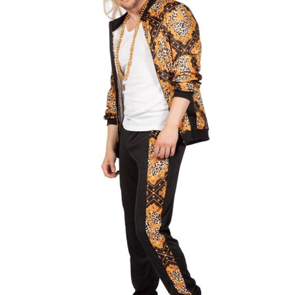 Fout Trainingspak Zwart/Goud Heren van Wilbers & Wilbers koop je bij Partywinkel