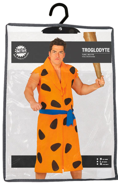 Fred Flintstone Kostuum Zwart Oranje Heren van Fiestas Guirca koop je bij Partywinkel