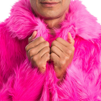 Fuchsia Fake Fur Coat