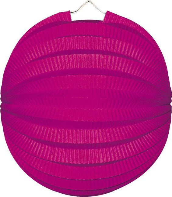 Fuchsia Lampion Bol 23cm van Haza Witbaard koop je bij Partywinkel