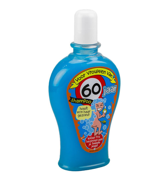 Fun Shampoo 60 Jaar Vrouw 350ml van Paper Dreams koop je bij Partywinkel