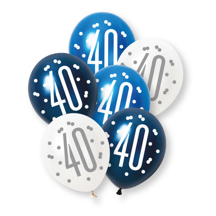 40 Jaar Ballonnen 30cm 6st