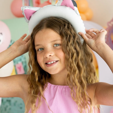 Gabby Kattenoren Folie Ballon 21.5x21 cm van Partydeco koop je bij Partywinkel