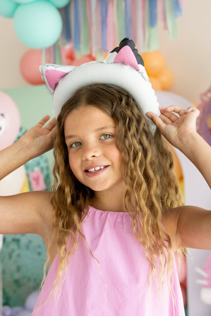 Gabby Kattenoren Folie Ballon 21.5x21 cm van Partydeco koop je bij Partywinkel