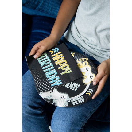 Gaming Party Servetten Happy Birthday 33cm 20st van Folat koop je bij Partywinkel