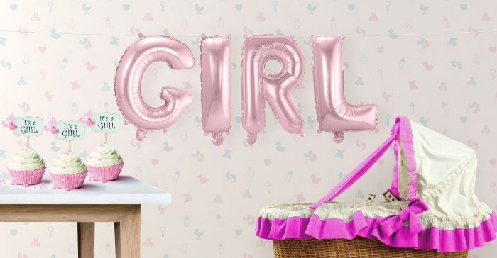 Geboorte Ballonnen Letter Set Girl 36cm van Folat koop je bij Partywinkel
