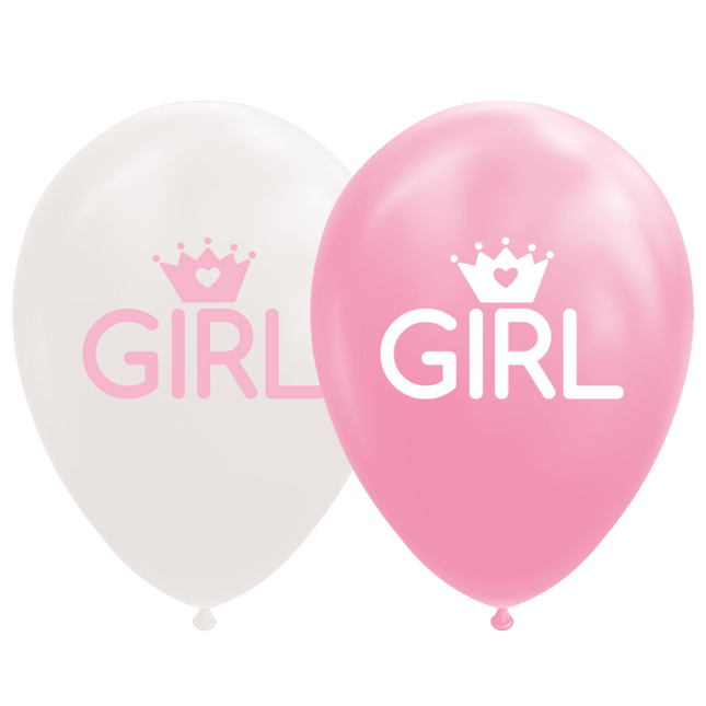 Geboorte Ballonnen Meisje 30,5cm 8st van WeFiesta koop je bij Partywinkel