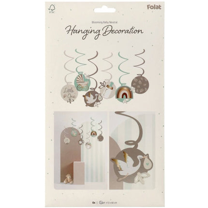 Geboorte Hangdecoratie Little One 6st van Folat koop je bij Partywinkel
