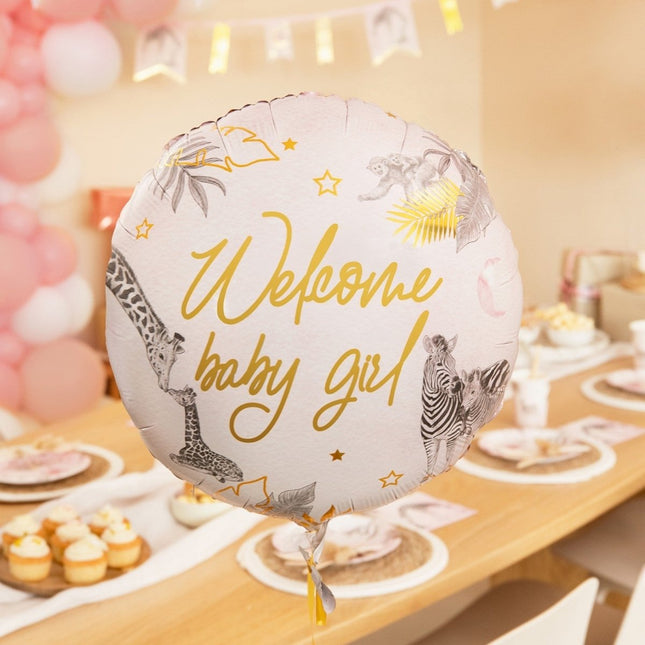 Geboorte Helium Ballon Leeg Safari 45cm van Haza Witbaard koop je bij Partywinkel