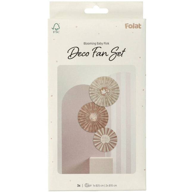 Geboorte Papieren Waaiers Babygirl 3st van Folat koop je bij Partywinkel