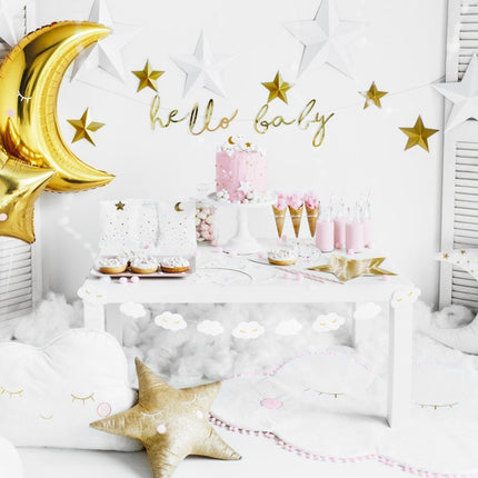 Geboorteslinger Hello Baby Goud 70cm van Partydeco koop je bij Partywinkel