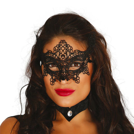 Geborduurd Masker Zwart van Fiestas Guirca koop je bij Partywinkel
