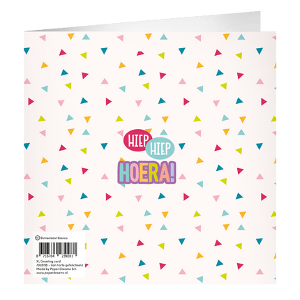 Gefeliciteerd Wenskaart 23cm van Paper Dreams koop je bij Partywinkel