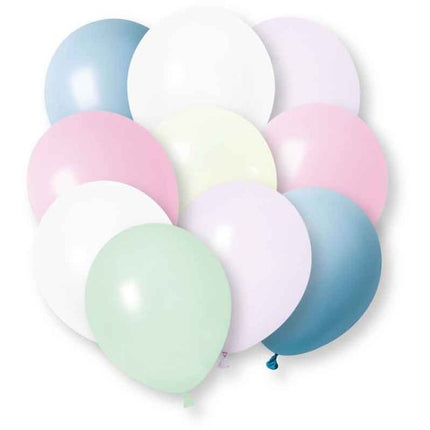 Gekleurde Ballonnen Licht 30cm 10st van Unique koop je bij Partywinkel