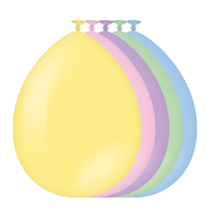 Gekleurde Ballonnen Pastel 30cm 50st van Paper Dreams koop je bij Partywinkel