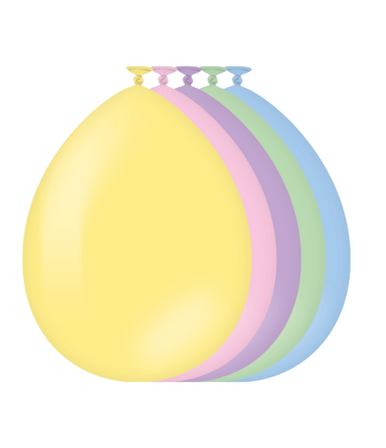 Gekleurde Ballonnen Pastel 30cm 50st van Paper Dreams koop je bij Partywinkel