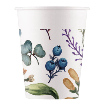 Gekleurde Beker Herbs 200ml 8st van Procos koop je bij Partywinkel