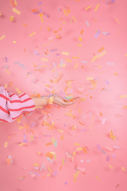 Gekleurde Confetti Kanon Pastel 20cm van Partydeco koop je bij Partywinkel