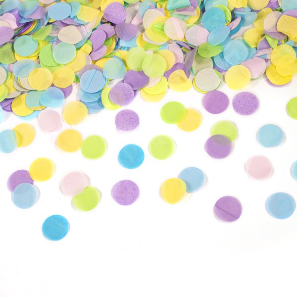 Gekleurde Confetti Kanon Pastel 60cm van Riethmueller koop je bij Partywinkel
