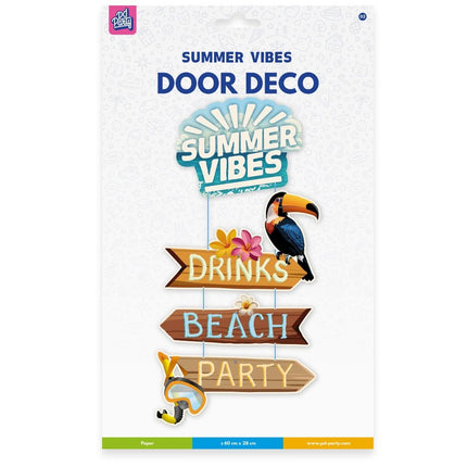 Gekleurde Deurbord Summer Vibes 60cm van Paper Dreams koop je bij Partywinkel