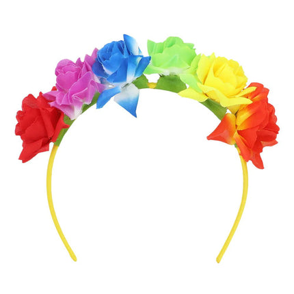 Gekleurde Haarband Bloemen van Boland koop je bij Partywinkel