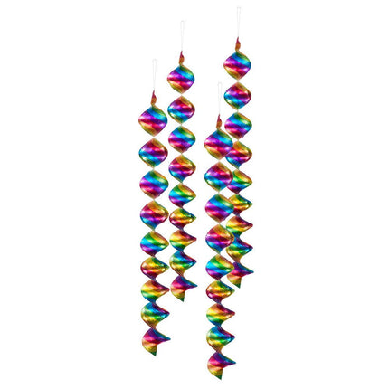 Gekleurde Hangdecoratie Spiralen 60cm 4st van Boland koop je bij Partywinkel