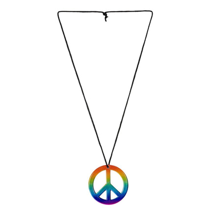 Gekleurde Hippie Ketting Regenboog van Widmann koop je bij Partywinkel