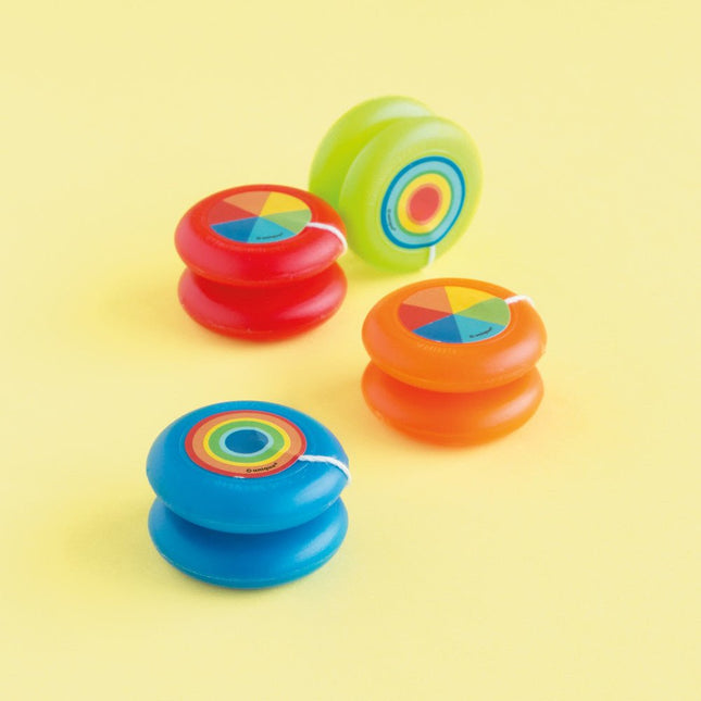 Gekleurde Jojo's 4,1cm 4st van Unique koop je bij Partywinkel