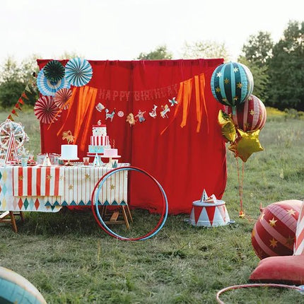 Gekleurde Papieren Waaiers 5st van Partydeco koop je bij Partywinkel