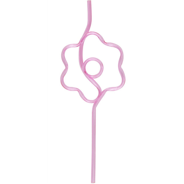 Gekleurde Rietjes Bloem 5st van Unique koop je bij Partywinkel