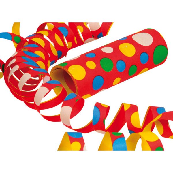 Gekleurde Serpentine Stippen 4m 3st van Riethmueller koop je bij Partywinkel