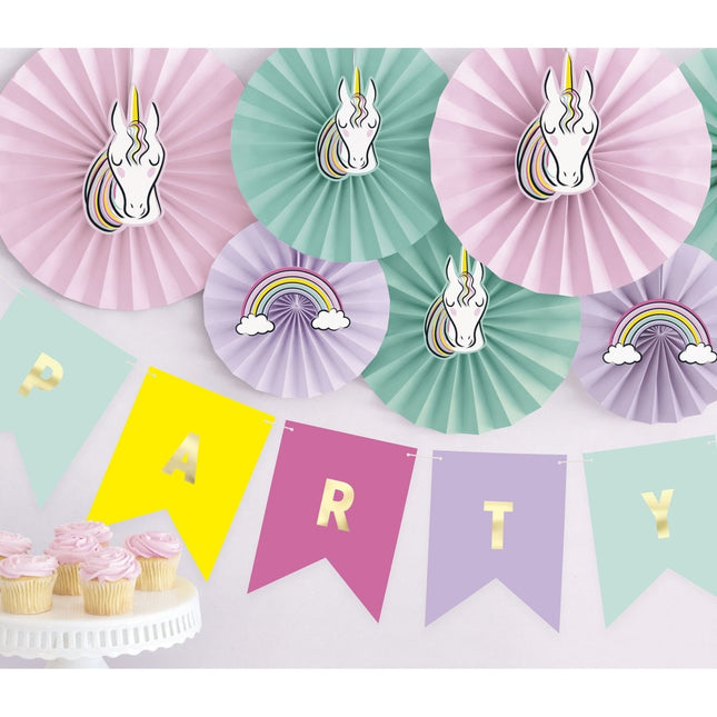 Gekleurde Slinger Party Time Diy 2,13m van Unique koop je bij Partywinkel