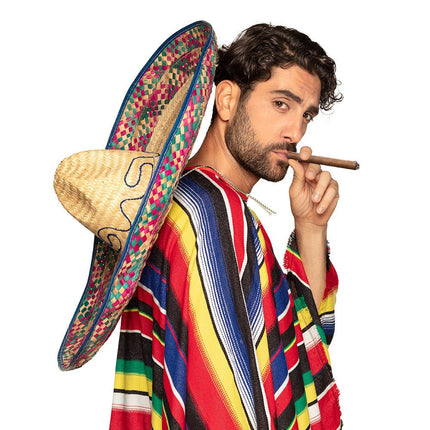 Gekleurde Sombrero Enrique 70cm van Boland koop je bij Partywinkel