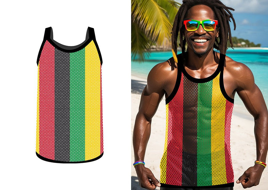Gekleurde Tanktop Jamaican van Fiestas Guirca koop je bij Partywinkel