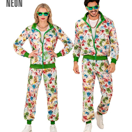 Gekleurde Trainingspak Fout Geld van Widmann koop je bij Partywinkel