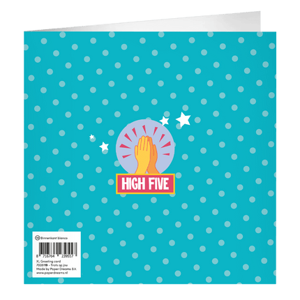 Gekleurde Wenskaart Topper 23cm van Paper Dreams koop je bij Partywinkel