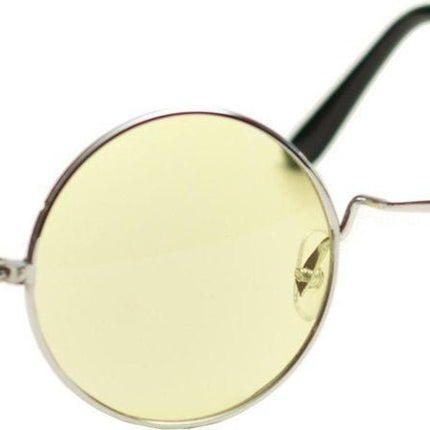 Gele Hippie Bril van Partychimp koop je bij Partywinkel