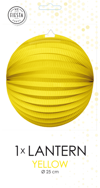 Gele Lampion 25cm van WeFiesta koop je bij Partywinkel