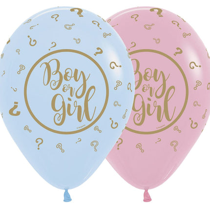 Gender Reveal Ballonnen 30cm 25st van Sempertex koop je bij Partywinkel